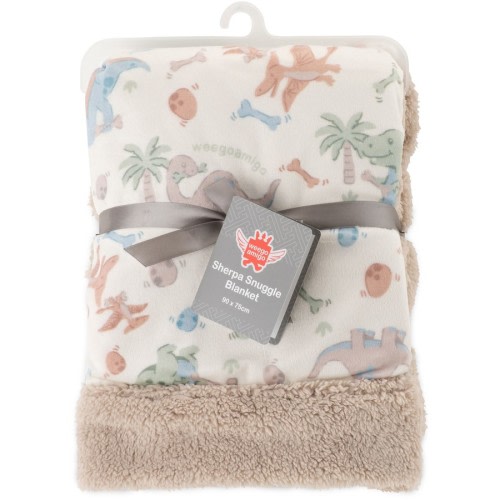 Weegoamigo Sherpa Snuggle Blanket - Roar-y McIlroy Dinosaur