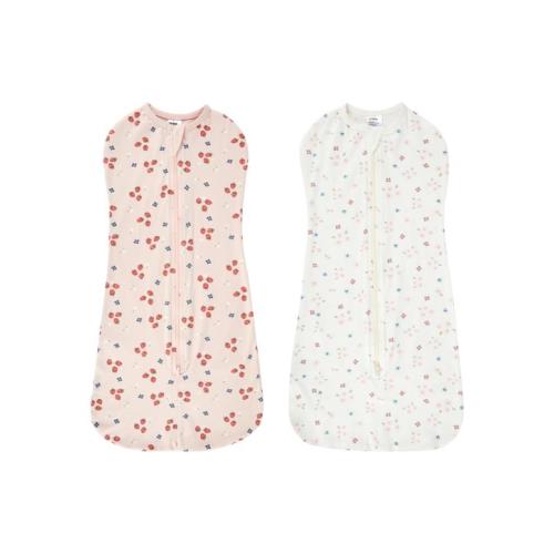 2 Pack Organic Cotton Swaddle Pouches - Berry - One Size