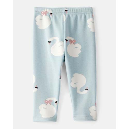 Baby Girl Swan Pull-On Stretch Cozy Leggings - Blue - Carter's | Carter's