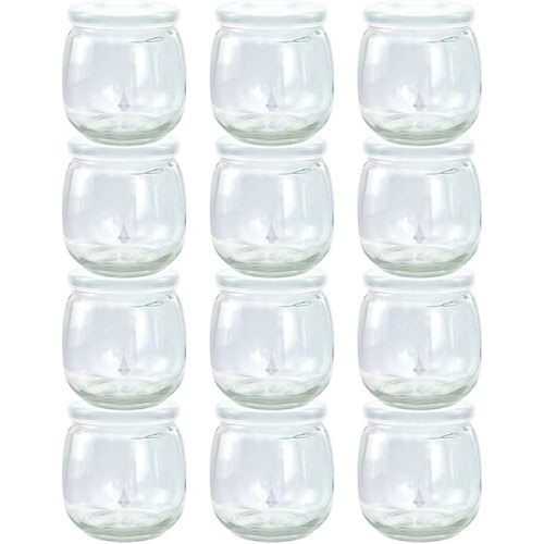 Baby Food Storage Containers,12 Baby Food Containers with Lids,6 oz Glass Baby Food Jars,Small Snack Containers for Toddlers,Thickened Baby Food Storage Containers for Infant & Baby Food (6 oz)