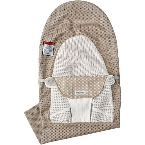 BabyBjörn Extra Fabric seat for Bouncer, Mesh, Gray Beige/White