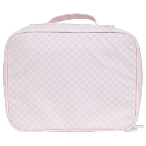 NameDropper- Apple of my Isla Lunch Box Pink Gingham