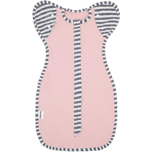 Baby Blanket Sack with Arms Free Design,Transition to Arms Free Wearable for Newborn Girl and Boy, Small 0-3Months, Pink