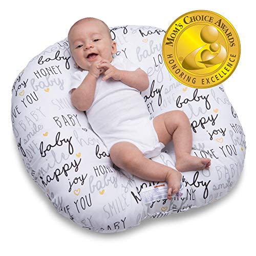 Boppy Original Newborn Lounger, Hello Baby Black and Gold