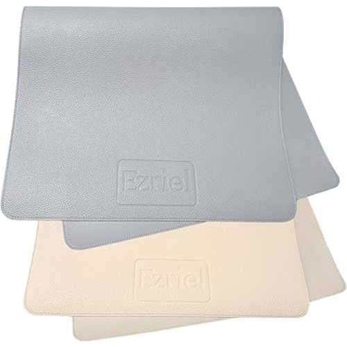 2 Pack Leather Portable Diaper Changing Pad for Baby | 15" x 27" Changing Pad Cover | Soft and Easy to Clean Diaper Changing Mat | Lightweight & Waterproof Changing Pad for Dresser