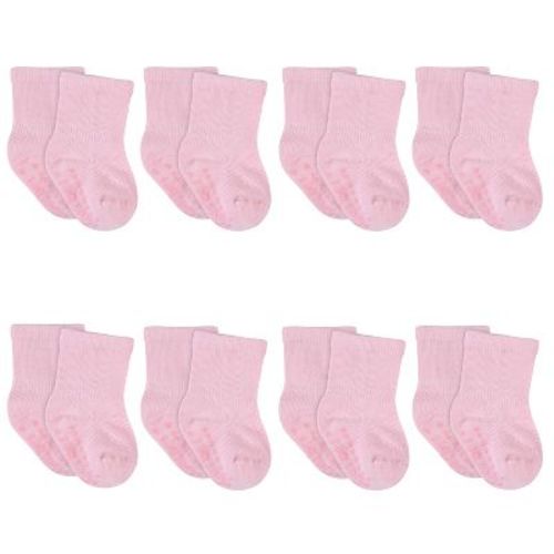 Gerber Baby Wiggle-Proof™ Jersey Crew Socks- 8-Pack