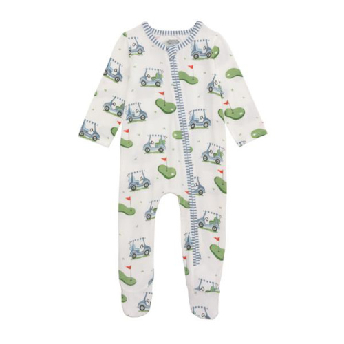 Boy Golf Print Baby Sleeper | Mud Pie