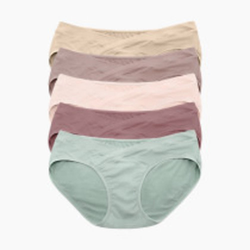 Kindred Bravely Under-the-Bump Maternity Bikini Underwear (5-Pack) - Pastels, Small
