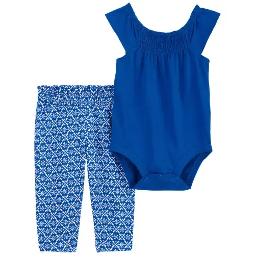 Baby 2-Piece Fruit Bodysuit Pant Set - 6M - Style,Blue