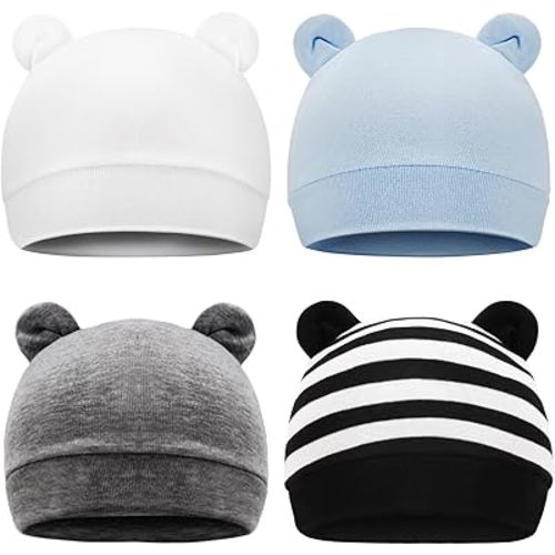 Newborn Baby Hat Infant Beanie Caps Soft Cotton Toddler Hats Newborn Hospital Hat for Baby Boy Girl Kid 0-24 Months