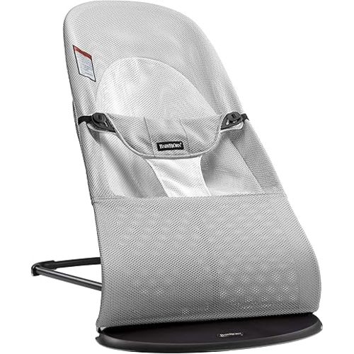 BabyBjörn Bouncer Balance Soft, Mesh, Silver/White (005029US)