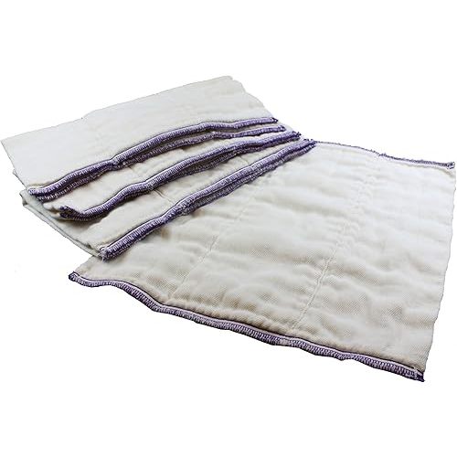 OsoCozy Better Fit Unbleached Prefold Cloth Diapers -100% Cotton, Gauze Weave, Sized for Tri Folding - Size 1 - (Infant 4x8x4 Fits 6-16 lb.) - 1 Dozen