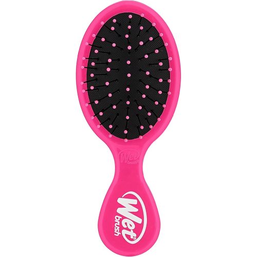 Wet Brush Detangling Brush, Mini Detangler Brush (Pink) - Wet & Dry Tangle-Free Hair Brush for Women & Men - No Tangle Soft & Flexible Bristles for Straight, Curly, & Thick Hair