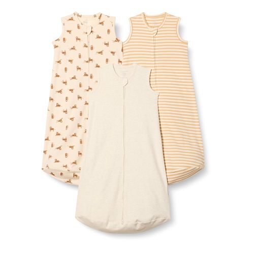 Amazon Essentials Unisex Babies' Cotton Sleep Sack, Wearable Blanket, Pack of 3