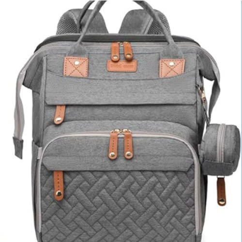 Baby Diaper Bags with Changing Station, Waterproof Diaper Bag Backpack for Moms Dads with USB Charging Port, Baby Shower Gifts, Large Capacity diaper backpack, Grey