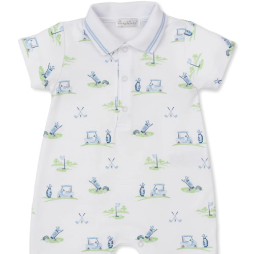 Fairway Foursome Blue Short Playsuit