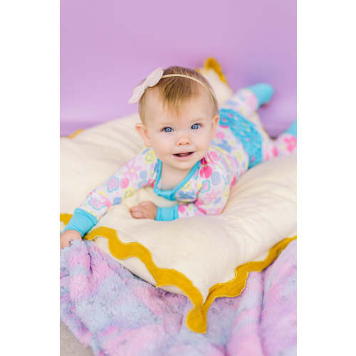 Smiley Daisies Premium Ruffle Romper