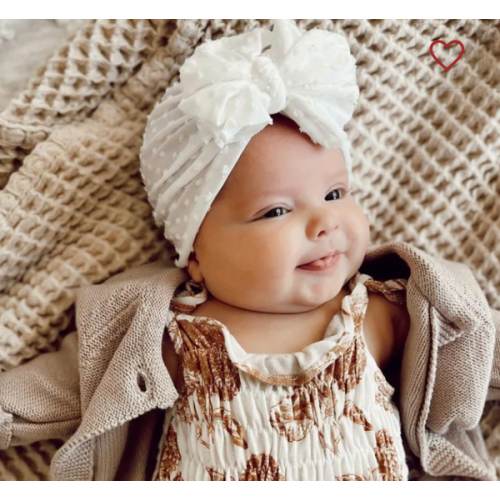 Royce | White | Shabby Swiss Dot Headwrap