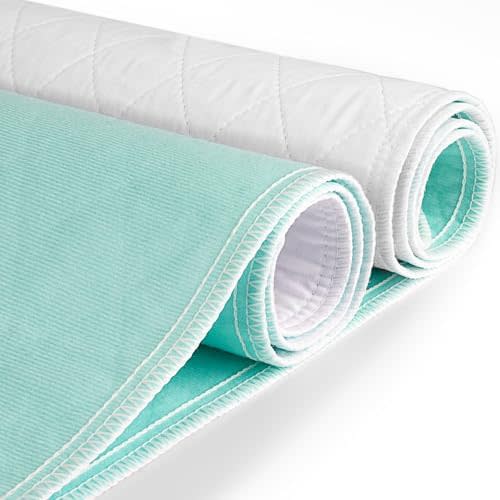 CoolShields Waterproof Bed Pads Incontinence 34'' x 52'' (4 Pack) Washable Reusable Bedwetting Mattress Protector Pad for Kids, Adults, Elderly, and Pets