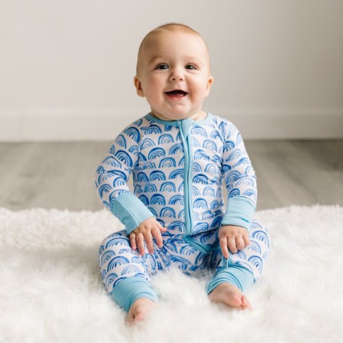 Blue Rainbows Bamboo Viscose Zippy