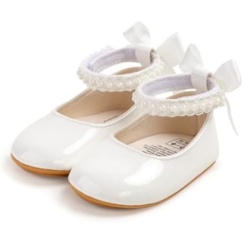 Baby Shoes Mary Jane Flats Non Slip Soft Sole Infant Toddler Sneakers First Walkers Party Christmas Dress Shoes