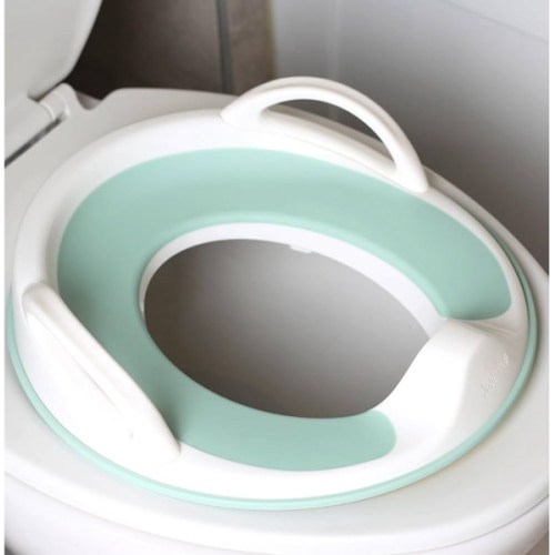 Jool Baby Potty Training Seat for Boys and Girls With Handles, Fits Round & Oval Toilets, Non-Slip with Splash Guard, Includes Free Storage Hook (Aqua)