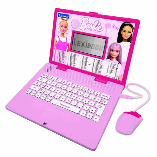 Lexibook Barbie bilingual talking educational laptop – 164 activities in English and Spanish - JC598BBi2