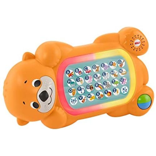 Fisher-Price Linkimals A to Z Otter - Interactive Educational Toy with Music and Lights for Baby Ages 9 Months & Up, Multicolor