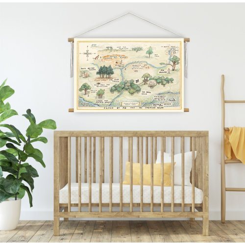 100 Acre Woods Map Wall Hanging | Nursery Wall Art | Winnie the Pooh Nursery | 100 Acre Sign | Ready to hang