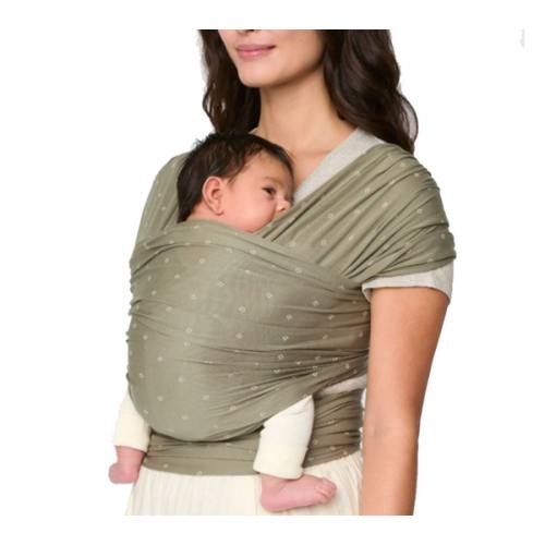 Aura Baby Wrap - Sustainable Knit: Olive Diamonds