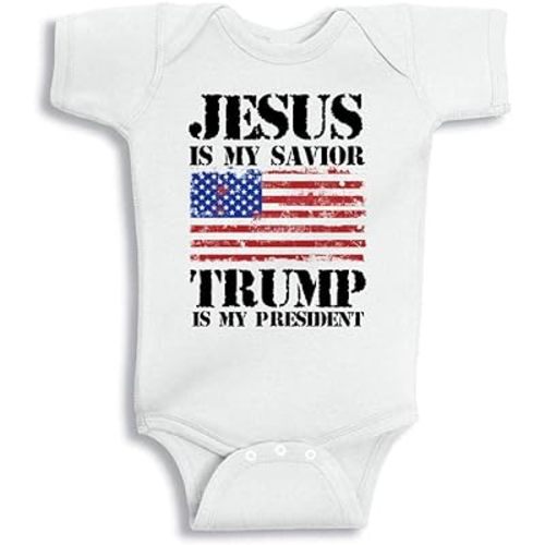 Jesus is my Savior, Trump is my President Baby Infant Bodysuit