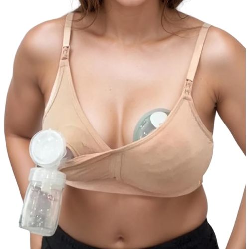 Supermom Pumping and Nursing Bra - Hands Free Nursing Bra for Pumping - Breastfeeding Bras Comfortable & Supportive