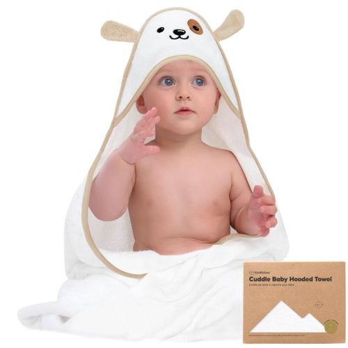 KeaBabies Cuddle Baby Hooded Towel, Organic Baby Bath Towel, Hooded Baby Towels, Baby Beach Towel for Newborn, Kids, Color: Dog, Size: regular