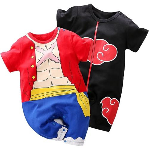 Baby Boys' 2 Pack Short Sleeve Romper Toddler Cartoon Onesie Outfits