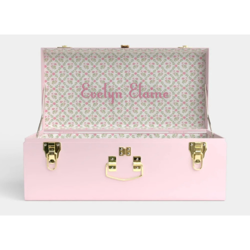 Petite Classic Trunk - Pink - Louisa's Lattice / Embroidery