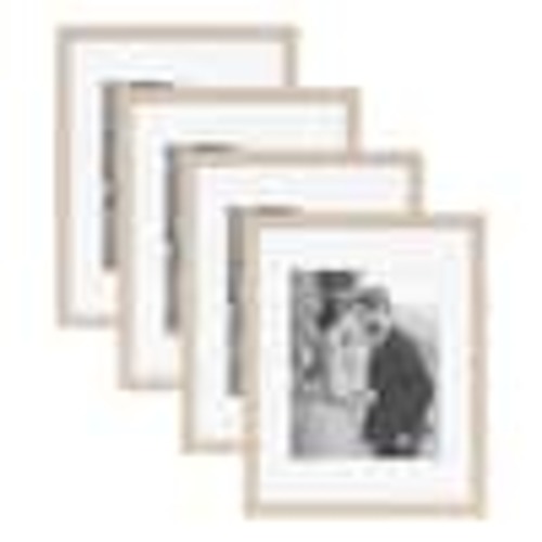 Kate and Laurel Adlynn 11 in. x 14 in. Natural Picture Frame (Set of 4) 228301