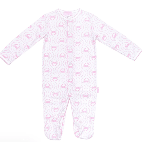 Coastal Crab Pima Footed Romper-Primrose