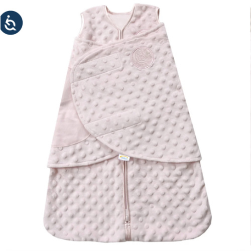 Pink Plushy Dot Velboa Swaddle | HALO