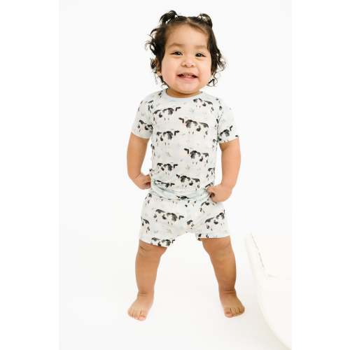 Dairy Cow Bamboo Shorts Set