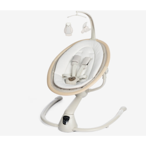Maxi-Cosi Cassia Baby Swings for Infants: Smart Portable Baby Swing with Music, Lightweight & Foldable Baby Swing, 360 Rotation Infant Swing, Classic Oat