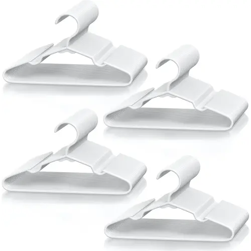 VTRIN Baby Hangers 100 Pack Large Capacity Hard Plastic Kids Hangers Suitable for All Clothes of Infant and Toddler, Such as Short, Shirts and Thick Coats, Children Hangers for Kids Clothes