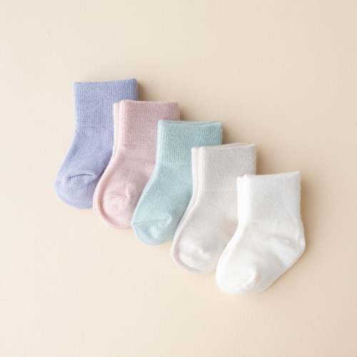 Bamboo Quarter Socks Combo 5-Pack in Pastel | Kyte Baby