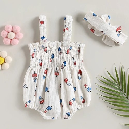 Bomb Pop Onesie and Bow – The Ollie Bee