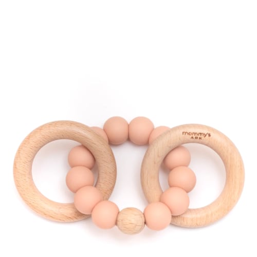 Silicone + Wood Teether (Apricot)
– Mommy’s Ark