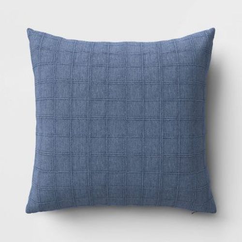Woven Washed Windowpane Throw Pillow - Threshold™