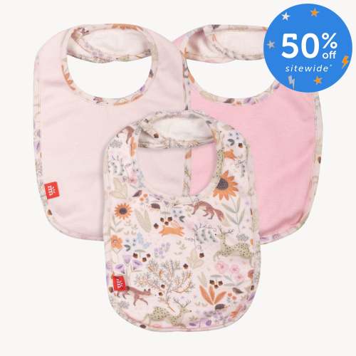 garden of dreams modal magnetic stay dry infant bib 3-pack – Magnetic Me