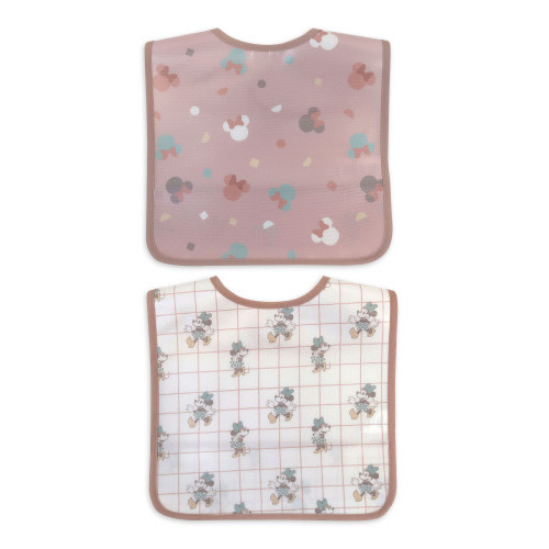 Disney's Minnie Mouse 2 Pack Girl Stay-Dry Canvas Bib