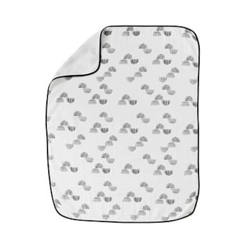 Half Moon Organic Muslin Baby Blanket, Black