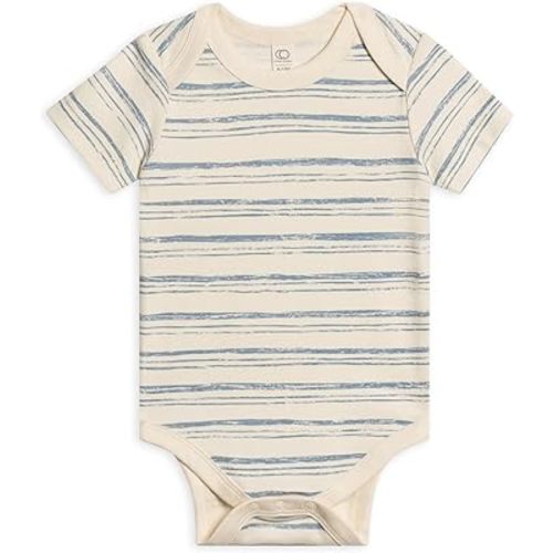 Colored Organics Unisex Newborn 100% Organic Cotton Bodysuit - Short Sleeve Infant One Piece - Baby Boy and Girl Clothing