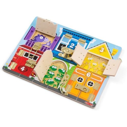 Melissa & Doug Wooden Latches Board Sensory Activity Toy